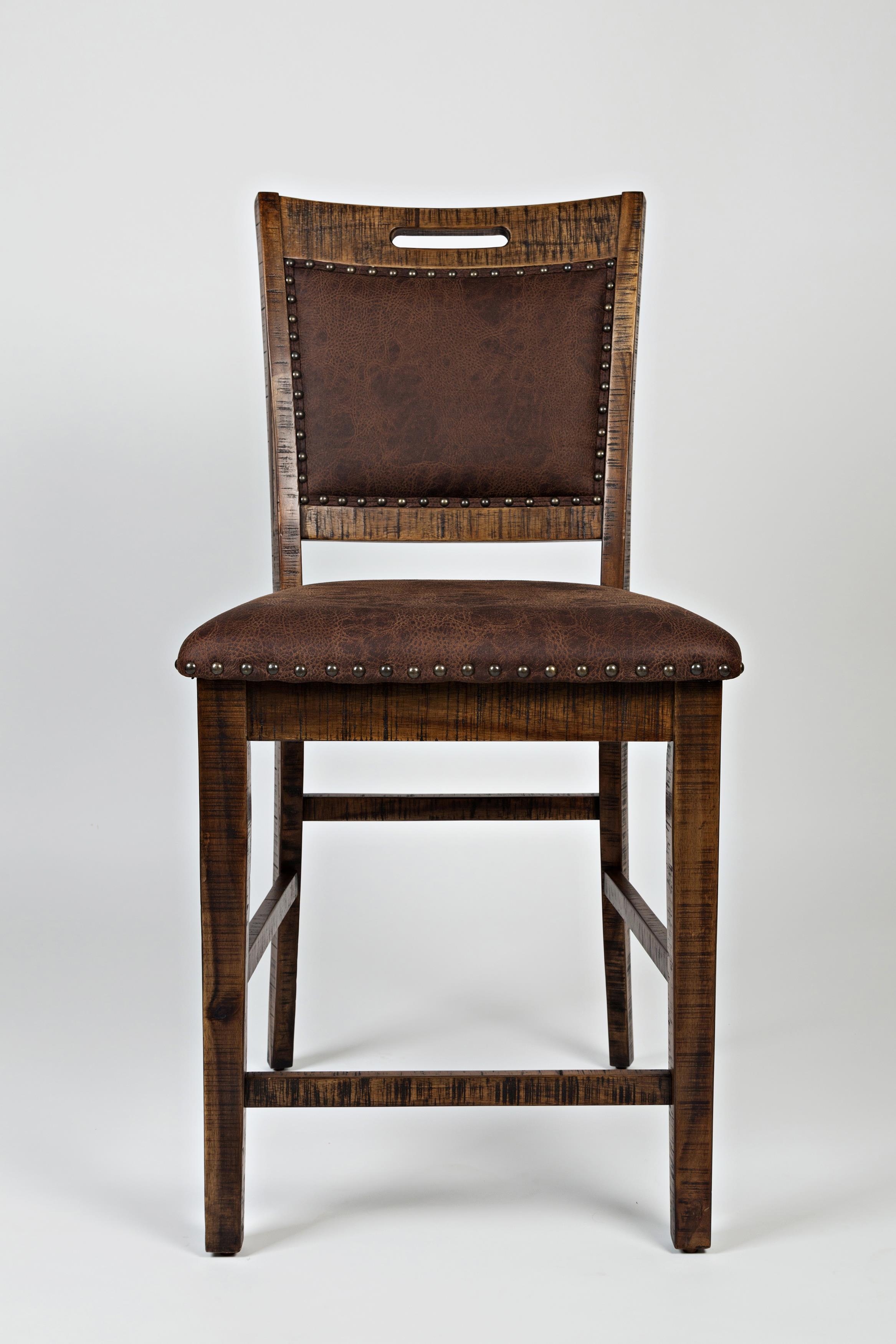 Upholstered Back Counter Stool